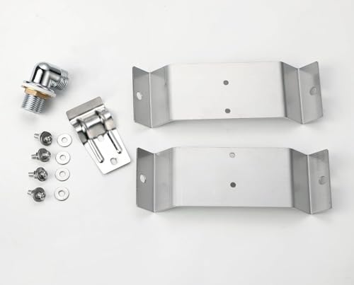 Staffa angolare in acciaio inox 304, 20 x 6 cm, per pannello doccia, montaggio ad angolo, resistente alla ruggine, ideale per installazioni in bagno