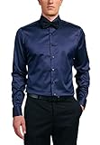 eterna Herren unifarbenes Gentle Shirt Slim FIT 1/1 dunkelblau 41_H_1/1