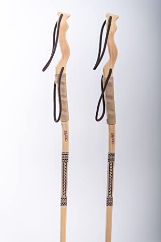 Bastones de madera dura 100% natural y flexible Fraxi Nature para senderismo exclusivo 3