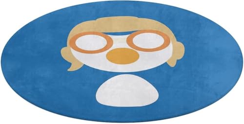 ポロロ ラグマット 90*90cm 丸型 洗えるラグマット 丸 カーペット 滑り止め 転倒防止 円形マット 玄関マット バスマット 洗面台 キャラクター かわいい おしゃれ