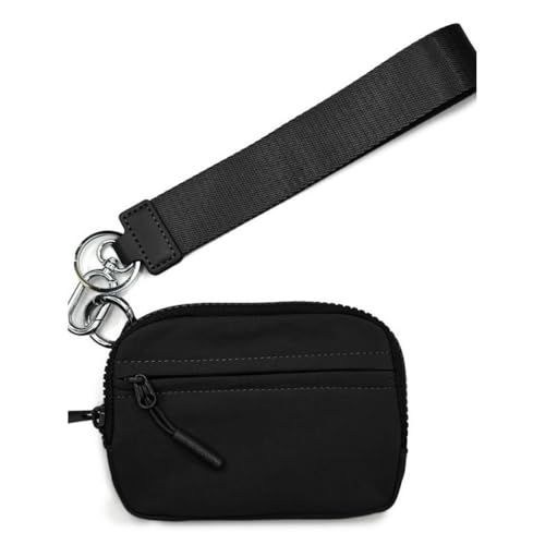 Wristlet Wallet Multifunctional Travel Storage Wristlet Wallets For Women Nylon Material Zippered Card Case With ID Window