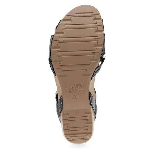 Image of Dansko Tia Fisherman Wedge Sandal for Women - Contoured Footbed for All-Day Comfort and Support - Adjustable Hook & Loop Straps with Buckle Detail