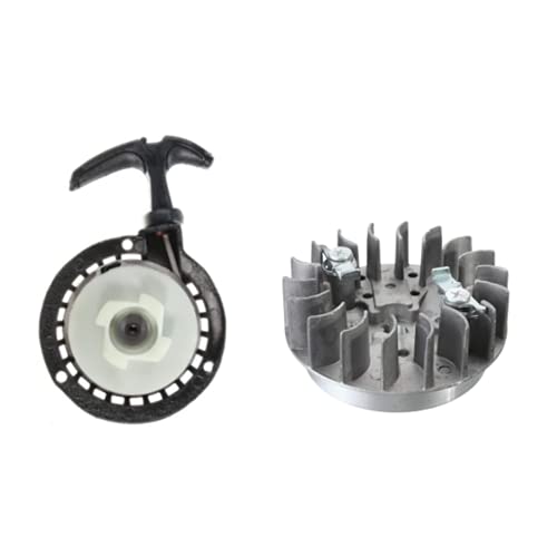 Viviance 2 Unids Metal 49Cc Arrancador Universal Y Volante De Inercia para Moto Mini Moto Quad 49Cc - Negro