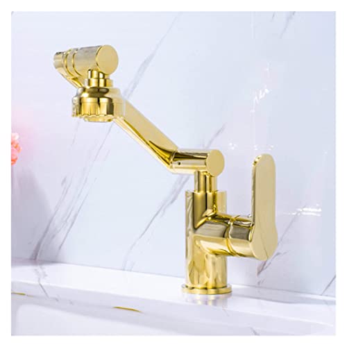 Robinet d'évier rotatif or contre les éclaboussures de lavabo