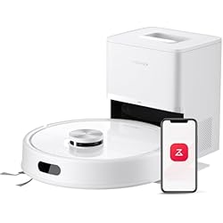 roborock Q7 M5+ Robot Vacuum and Mop, Upgraded from Q5 Max+, Up to 7-9 Weeks Self-Empty, 10000Pa Suction, Dual Anti-Tangle System for Pet Hair & Carpet, PreciSense LiDAR Navigation, App Control, White