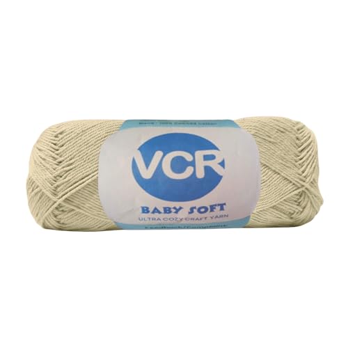 Image of VCR 4Ply Buttersoft Yarn, 100 Grams Hank, 320 Meters Length, Cotton Combed Ball for Crochet and Knitting, Soft Crosia Threads, Pack of 1 Yarn, Suitable for DIY Crafts