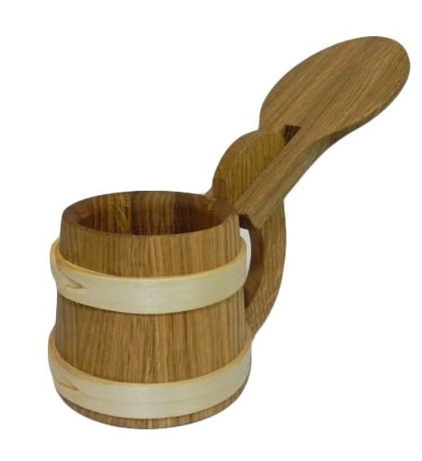 Wooden World - Jarra de cerveza de madera de roble, jarra con tapa, regalo muy sólido para el día del padre para hombres, 500 ML, 1 pinta - M06