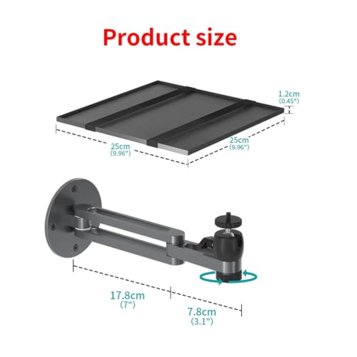 Soporte de proyector universal resistente de pared que soporta 10 kg con conector de un cuarto 5