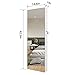 HNEBC Wall Mounted Jewelry Organizer with 6 LED Lights, Jewelry Armoire with Mirror, Full Length Mirror Jewelry Cabinet, Mirror with Jewelry Storage, Wall Mounted/Door Mounted/Jewelry Armoires (white)