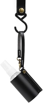 Disinfectant Holder - 60ml Sanitizing Spray Bottle Bag Holder - Belt Loops, Clip On Backpacks & Purses -Reusable White Bottles Black Bottle Sleeve