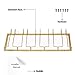 FOMANSH Wine Glass Rack - Under Cabinet Stemware Wine Glass Holder Glasses Storage Hanger 1 Pack Metal Organizer for Bar Kitchen 5 Rows Gold