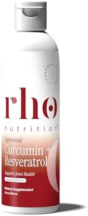 Rho Nutrition Liposomal Curcumin + Resveratrol (1 Pack) – Ultra High Absorption...