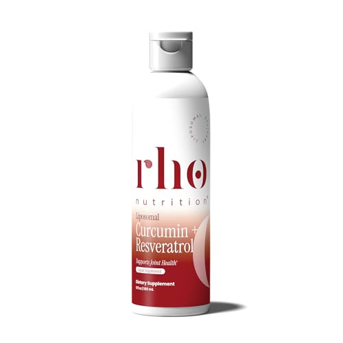 Rho Nutrition Liposomal Curcumin + Resveratrol (1 Pack) Ultra High Absorption Liquid Curcumin Supplement Promotes Joint Comfort Mobility Cellular Health and Overall Well-Being