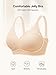 Cuteio Wireless Jelly Bras for Women No Underwire with Support - Seamless Wirefree Bralettes Everyday Full Coverage Comfort Tshirt Padded Bra Nude L