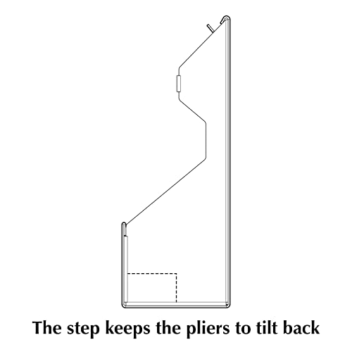 Ementol 14 Slots Plier Organizer Rack, Mounts On A Pegboard, Special Tilt Feature, Red/Black, For Toolbox Drawer Or Workbench #TOP7