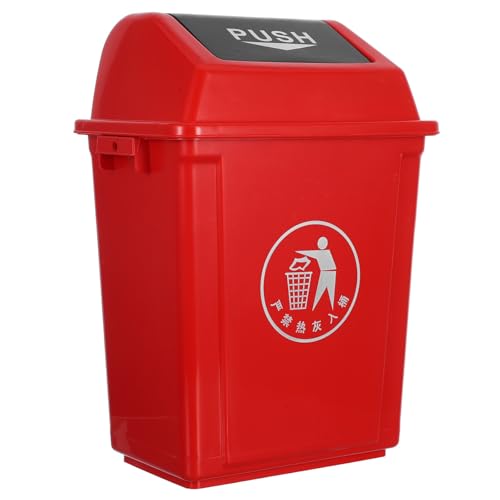 Cubo de basura plegable de 10l con tapa de plástico gris para cocina y oficina moderna