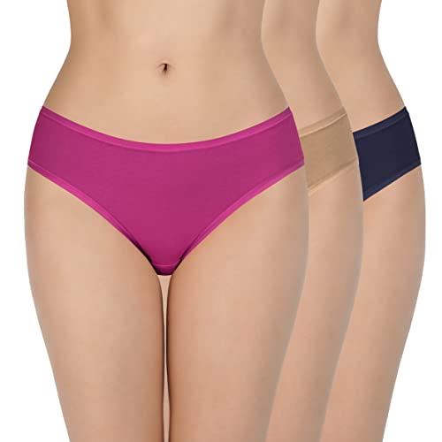 Image of Amante Solid Low Rise Cotton Bikini Panty Pack(Pack of 3)