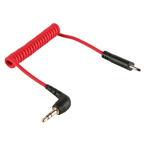 Laroal Kabel audio USB C do 3,5 mm Adapter mikrofonu Kabel sprężynowy mikrofonu Kompatybilny z Rode Wireless GO 2 / ME/Pro Lark M1 / M2 / MAX / 150 / M1 / MAX Duo