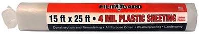 Berry Plastics Film-Gard Plastic Sheeting 4 mil x 15 ft. W x 25 ft. L Polyethylene Clear