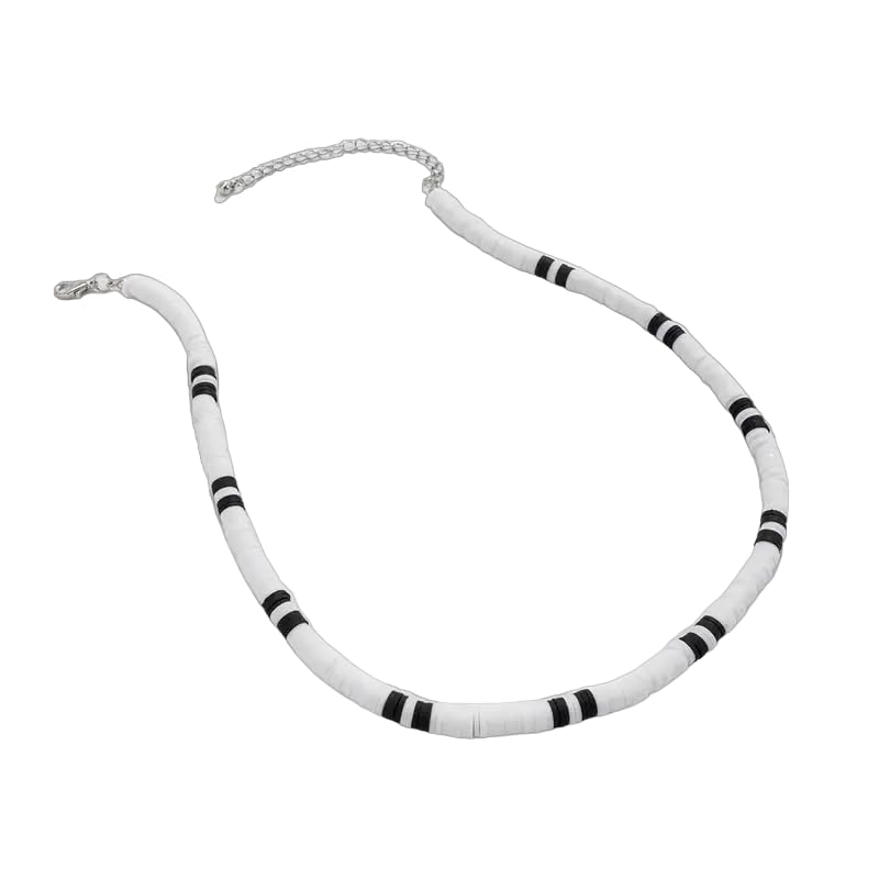THE MEN THING WHITE EARTHY APPEAL - Beaded Necklace - Black & White Beaded Necklace for Men & Boys (20 inch with adjustable cable chain) (B0CP7NN485) Amazon Price History, Amazon Price Tracker