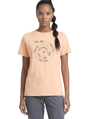 Image of Enamor Athleisure Relaxed Fit Short Sleeve Round Neck Antimicrobial Finish Breathable Stretch Cotton Activewear Sports Tshirt for Women - A301