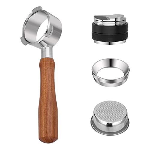 JUSTJUNFEN Ajuste de portafiltro sin Fondo de 54 mm for la Serie Breville 8, Café de Espresso de Acero Inoxidable…