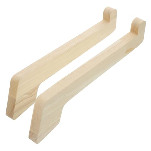 HOMOCONO 2pcs Laptop Stand for Desk Wooden Laptop Riser Excellent Bearing Capacity Portable Elevating Holder for Home Office and Living Room Use