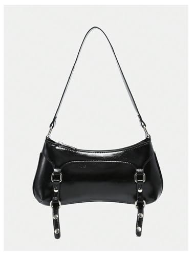 Image of Verdusa Women's Y2K Purse Coquette Bow Tie Vintage Shoulder Bags Lace PU Leather Kawaii Handbag