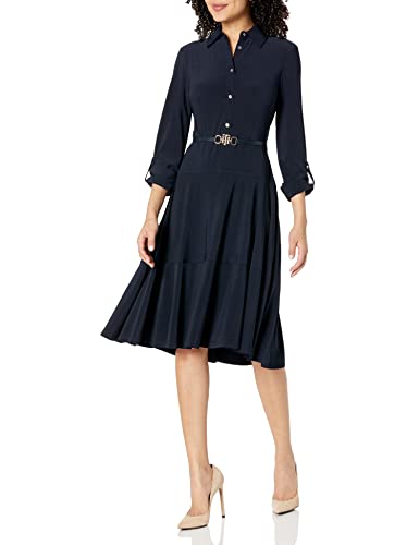 Tommy Hilfiger Women's Midi Dress, Berry Blue, 10 #TOP16