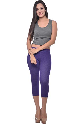 Image of Frenchtrendz Women's Cotton Modal Spandex Stretchable Slim Fit Jegging Capris