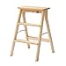 Składany stołek schodowy Drewniane krzesło na ladę, przenośne schody krzesło Biblioteka domowa Wspinaczka stołek drabinkowy Antypoślizgowa drabina Półka na książki Półka na kwiaty, naturalne drewno