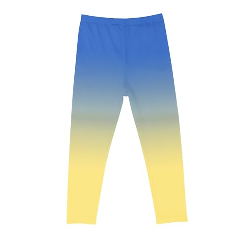 Toddler Girls Leggings Gradient High Waisted Yoga Workout Athletic Dance Running Pants for Kids 3-8 Years3