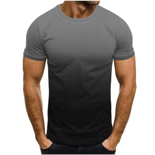 KOG T-Shirts für Herren Sommer Tshirt Kurzarm Shirts Mode Motiv Tshirts Bequemes Baumwolle Arbeitsshirt Tops Vintage T Shirt Männer Rundhals Fashion Poloshirt Grafik Drucken Leicht Tee Sommerhemd
