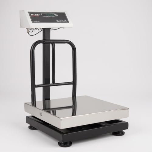 Image of MONET Platform Weighing Scale | Green Display Light | For Industrial And Commercial Use | 200kg Weight Limit With 20g Accuracy | 500X500 MM Scale Size