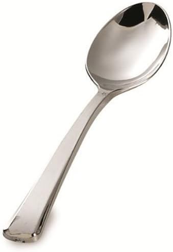 EMI Yoshi EMI-GWTS Glimmerware 6.25" Heavyweight Plastic Teaspoons, Silver-Like, 600 Per Case by EMI Yoshi