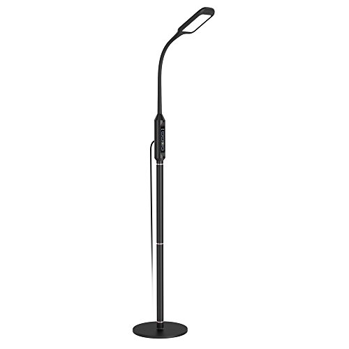 TROND Lampadaire LED à Col de Cygne Flexible Pour La Lecture, Les Travaux Artisanaux, Le Tricot, La Couture ou Le Maquillage (5 Niveaux de Variation, Temporisateur de 30-mins, Sans Scintillements)