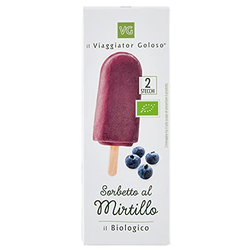 Il Viaggiator Goloso 2 Stecchi Sorbetto al Mirtillo BIO ,140g (Surgelato)
