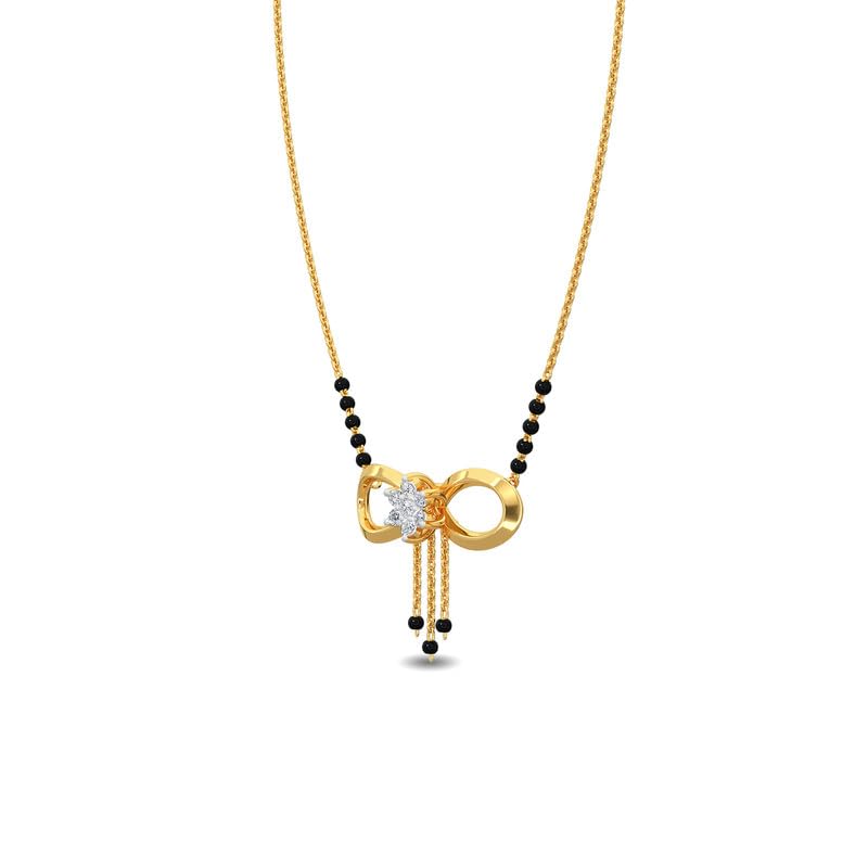 Image of KISNA JEWELS 14KT|18KT BIS Hallmark Pure Gold and Diamond Mangalsutra For Women