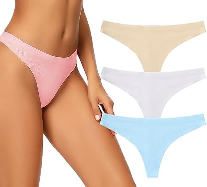 akado Seamless Thongs for Women No Show Thong Underwear Women Comfortable Multiple Pack of 3 pc-picture-26