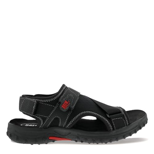 Drew Wander Men's Sandal with Removable Footbed Black Leather Combo - 10 6e2