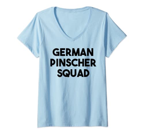 Womens German Pinscher Dog Lover Funny - German Pinscher Squad V-Neck T-Shirt