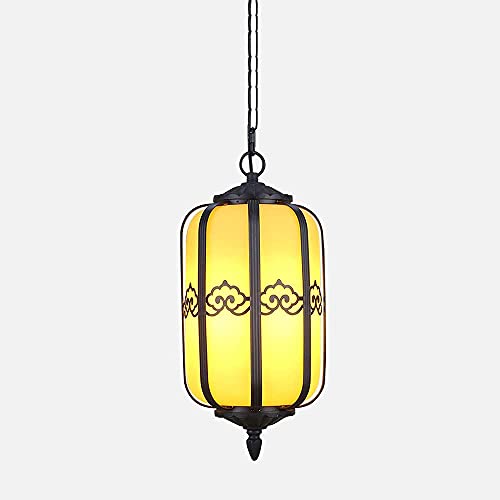 Chandelier suspendu extérieur étanche en marbre et verre anti-rouille E27