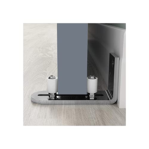 LWZH Floor Guide Schuur Deur Gids Schuifdeuren Schuur Deur Floor Guide Roller Bottom Verstelbare Stay Roller, Zilver - Image 3