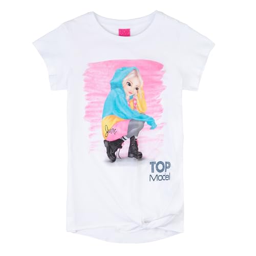 TOPModel Niña Camiseta con June 75015 Blanco, Talla 164, 16 años