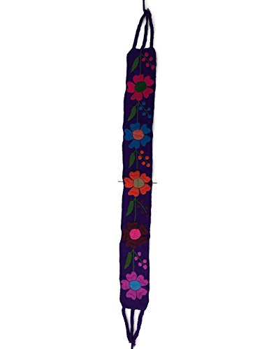 Traditional Mexican Embroidered Colorful Floral Belt3