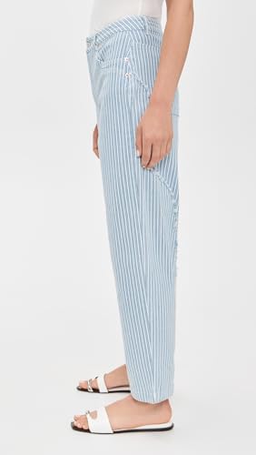 ALOHAS Women's Lorenza Stripes Blue White Denim Trousers4