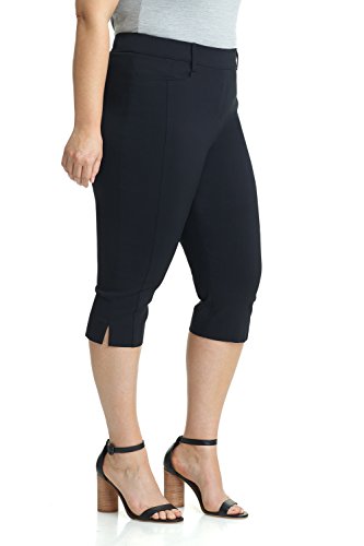 Rekucci Curvy Woman Ease into Comfort Plus Size Capri w/Tummy Control2