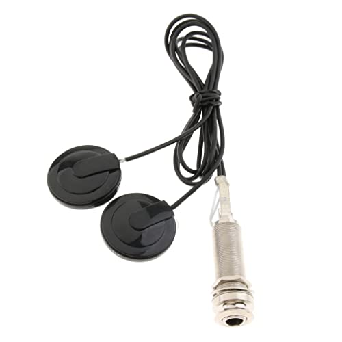 多機能アコースティック ギター ピックアップ 1/4 '' エンドピン ジャック 2 トランスデューサー ピックアップ, 2トランスデューサーピックアップ