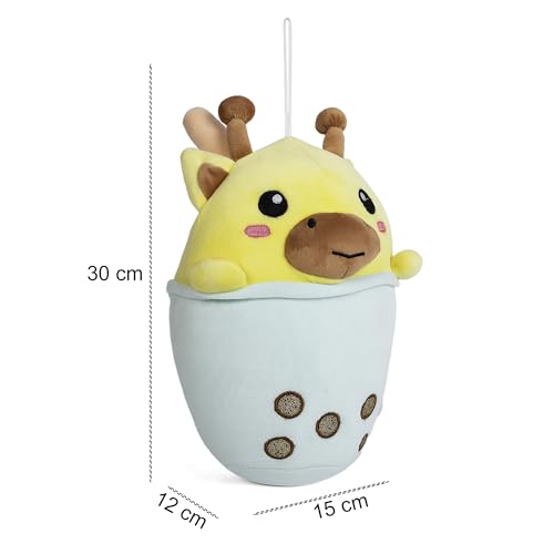 Image of Fuzzbuzz Boba Giraffe Soft Toy - 22 cm Plush Stuffed Animal for Toddlers and Kids | Age 18 Months Plus Cuddly Baby Toy for Boys and Girls Ideal for Gifting and Snuggling | Yellow