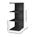 Generic Desk Bookshelf Display Stand 3 Tier Space Saving Portable Vertical Compact Desktop Organizer Storage Rack for Bedroom Desktop, Black